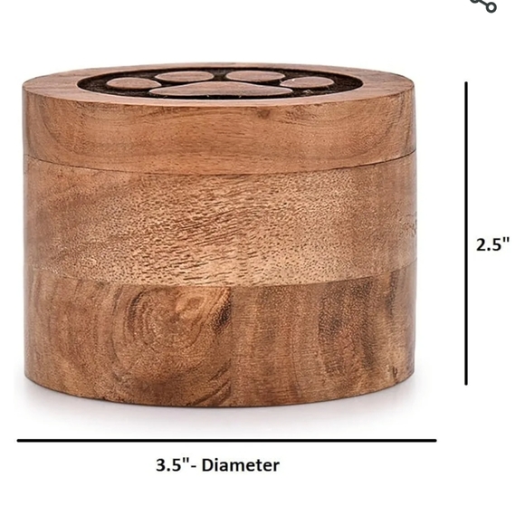 Acacia Wood Decorative Paw Print Box - Picture 4 of 7